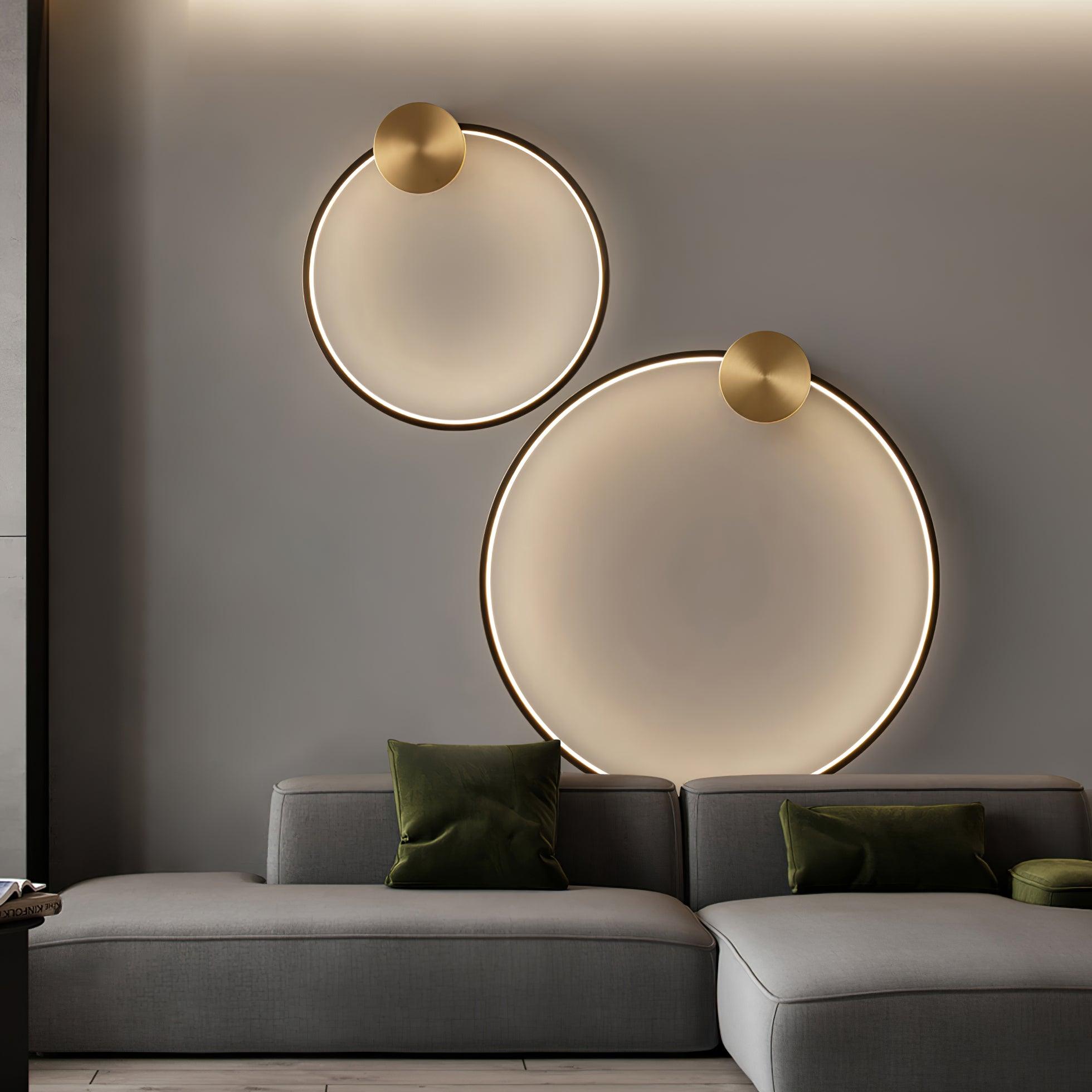 Oriaenne Wall Light Modern Minimalist Ring Shaped LED Brass Metal