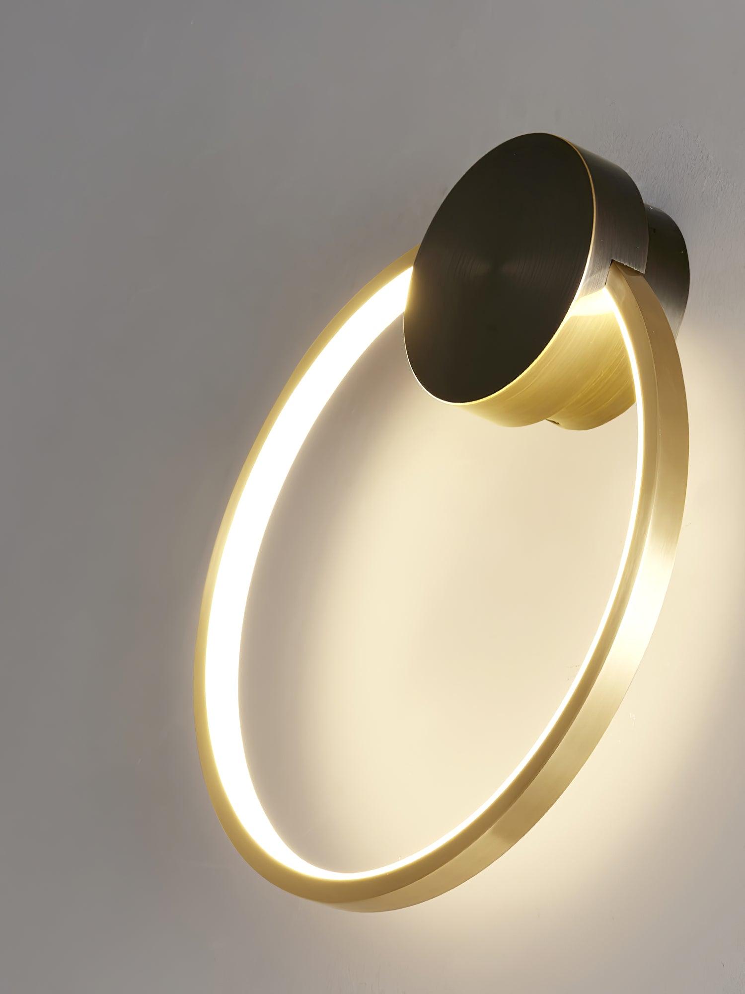 Oriaenne Wall Light Modern Minimalist Ring Shaped LED Brass Metal