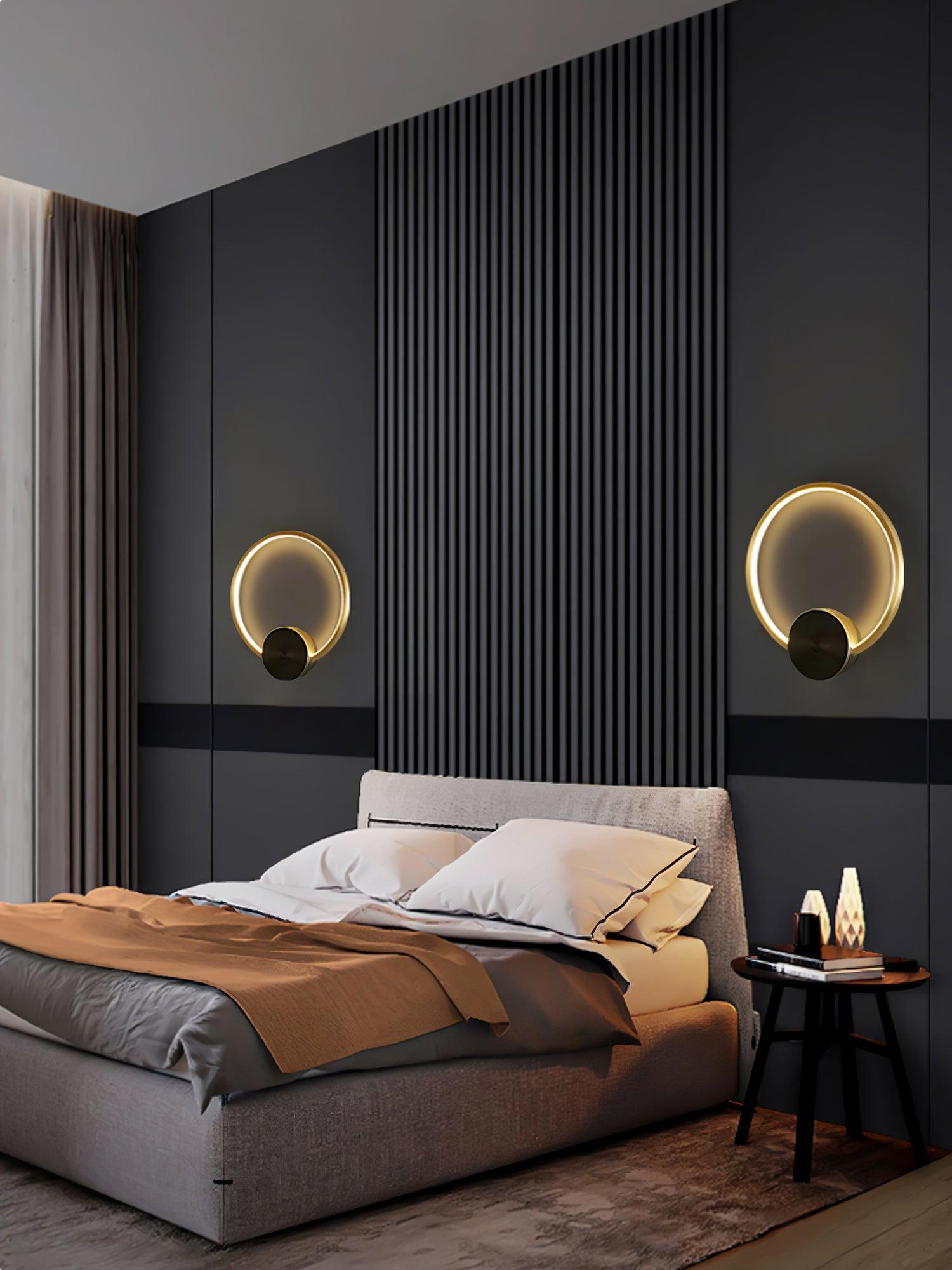 Oriaenne Wall Light Modern Minimalist Ring Shaped LED Brass Metal
