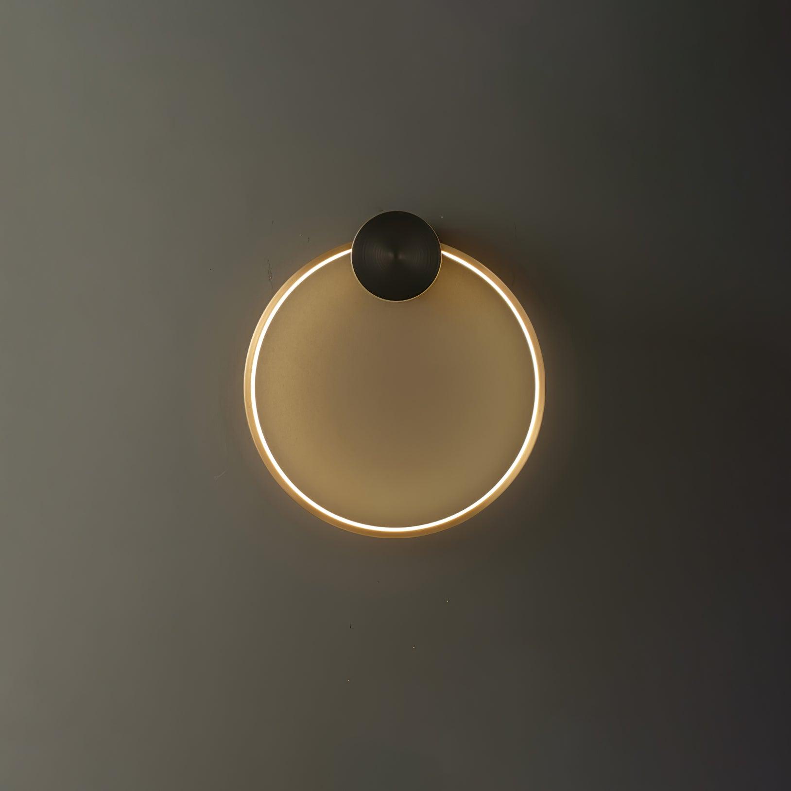 Oriaenne Wall Light Modern Minimalist Ring Shaped LED Brass Metal