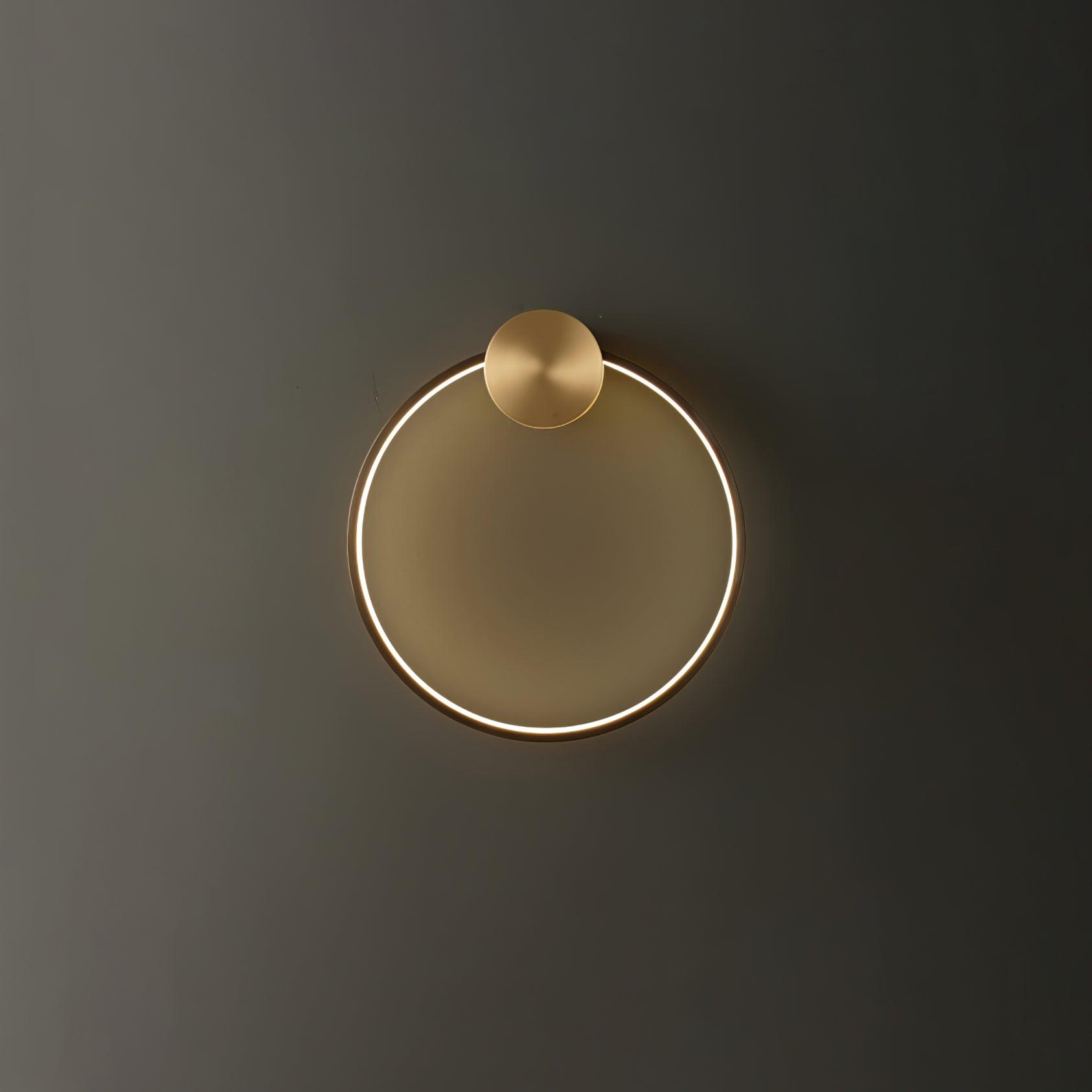 Oriaenne Wall Light Modern Minimalist Ring Shaped LED Brass Metal