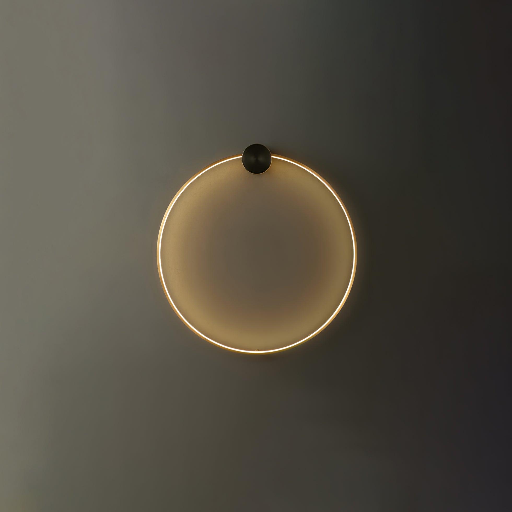 Oriaenne Wall Light Modern Minimalist Ring Shaped LED Brass Metal