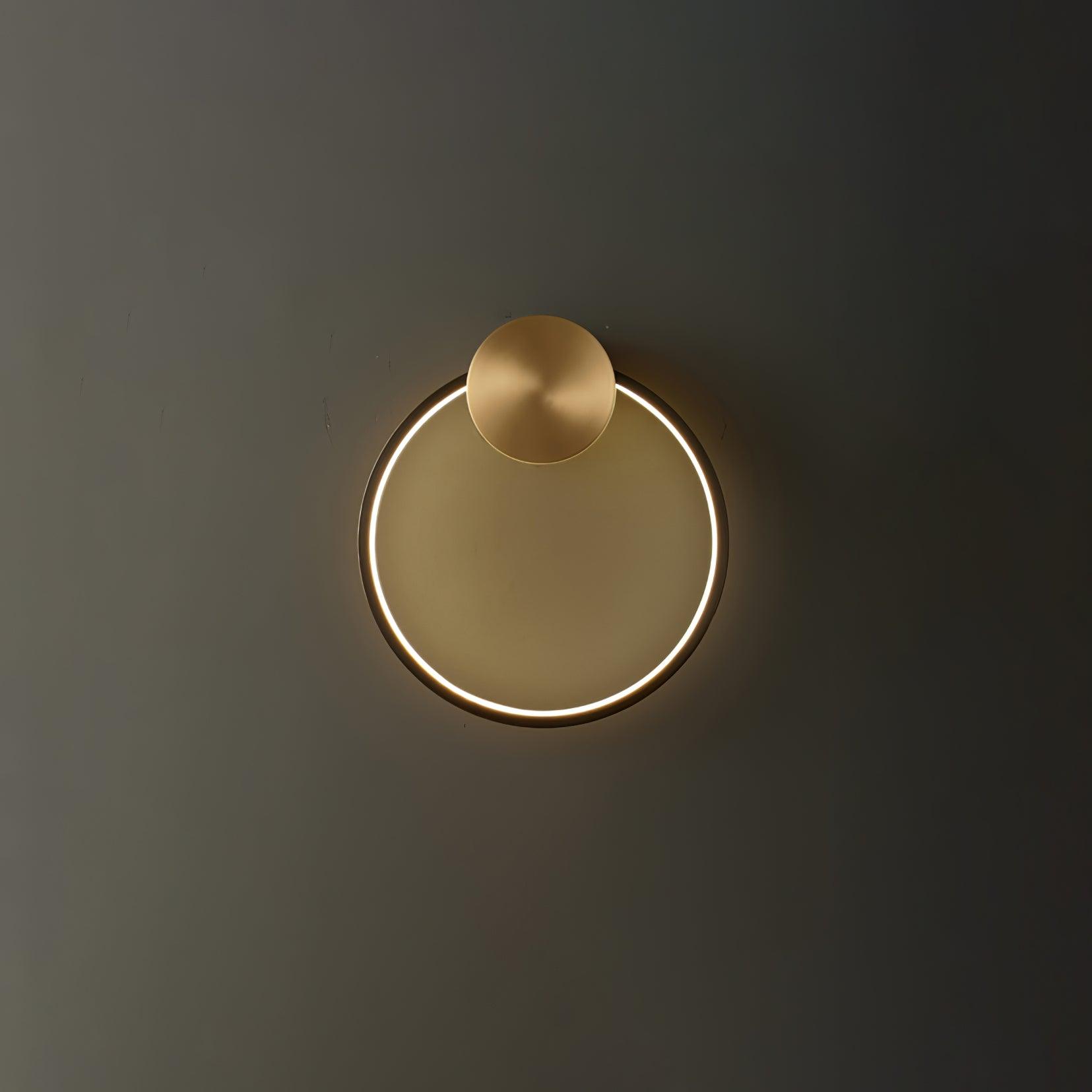 Oriaenne Wall Light Modern Minimalist Ring Shaped LED Brass Metal
