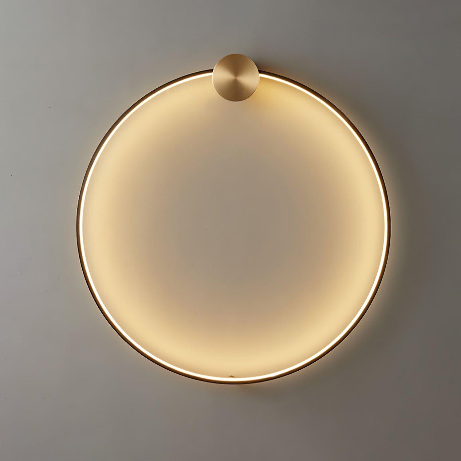 Oriaenne Wall Light Modern Minimalist Ring Shaped LED Brass Metal