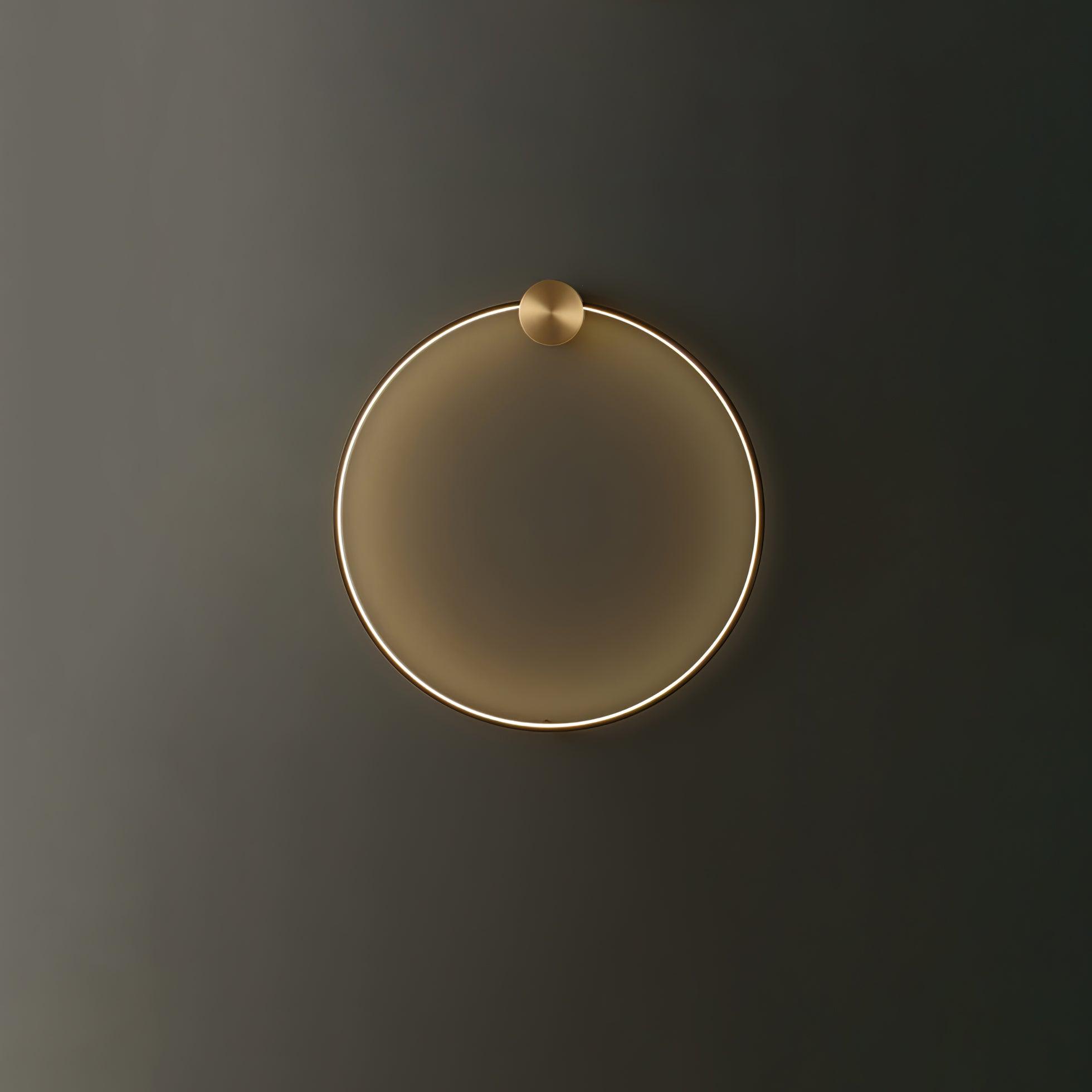 Oriaenne Wall Light Modern Minimalist Ring Shaped LED Brass Metal