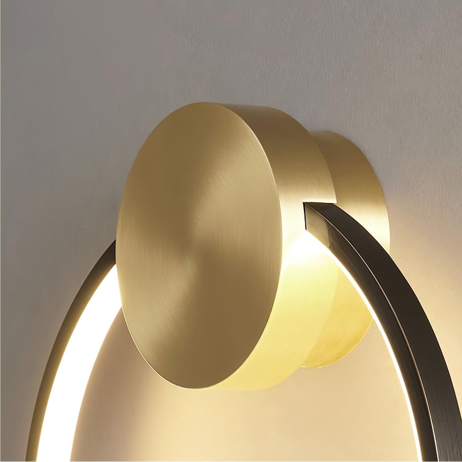 Oriaenne Wall Light Modern Minimalist Ring Shaped LED Brass Metal
