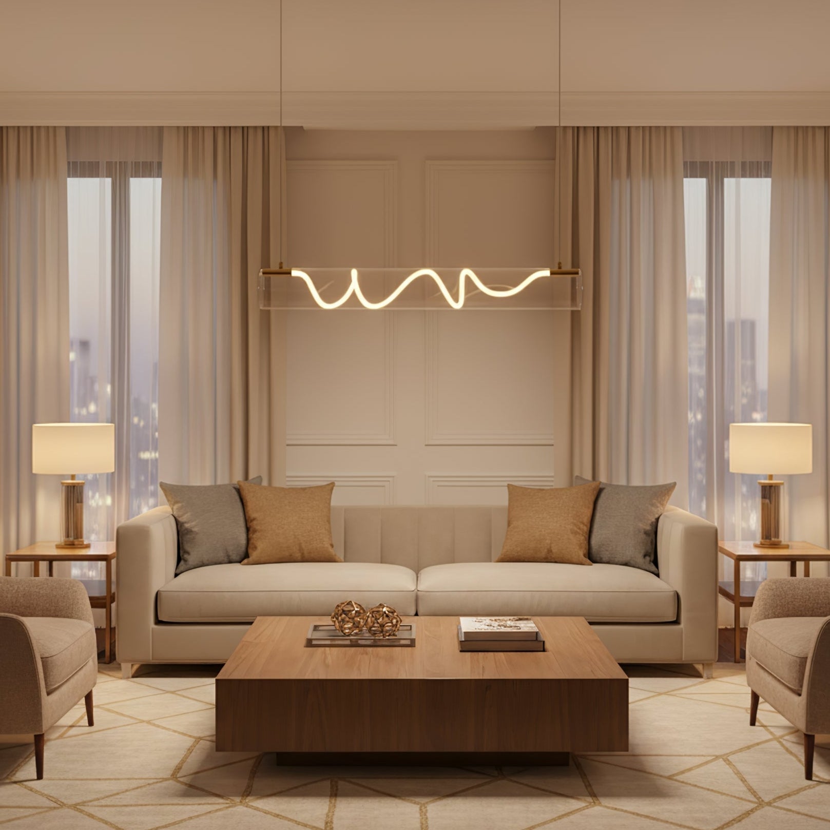Ripple Linear Pendant Lamp