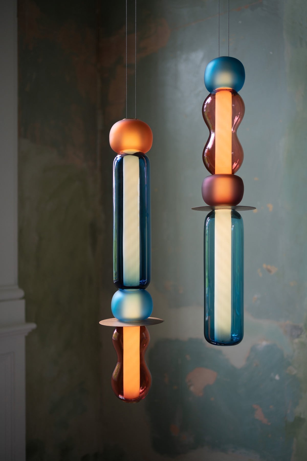 Lioririse Pendant Lamp Colored Glass Modern