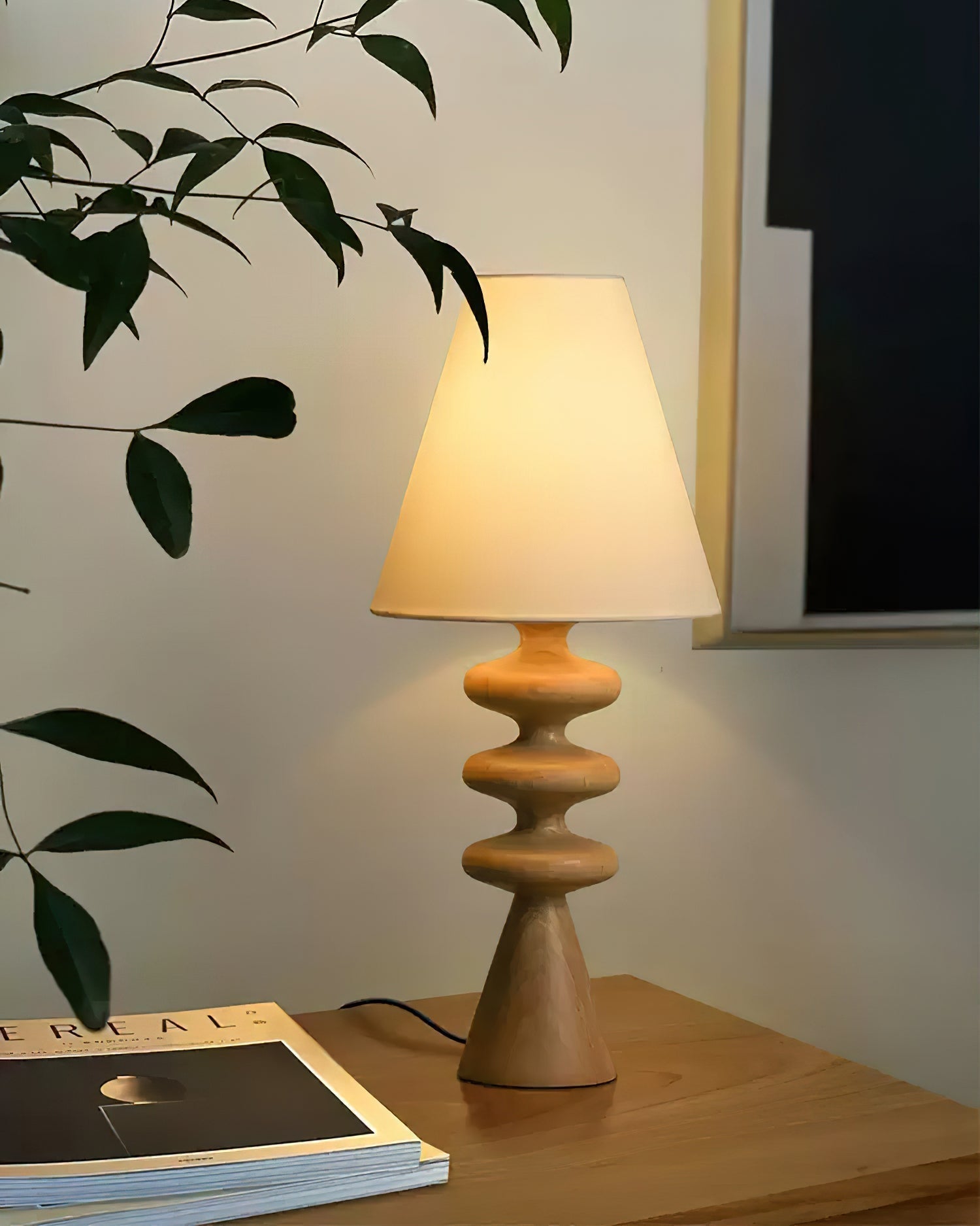 Zelms Modern Wood Table Lamp