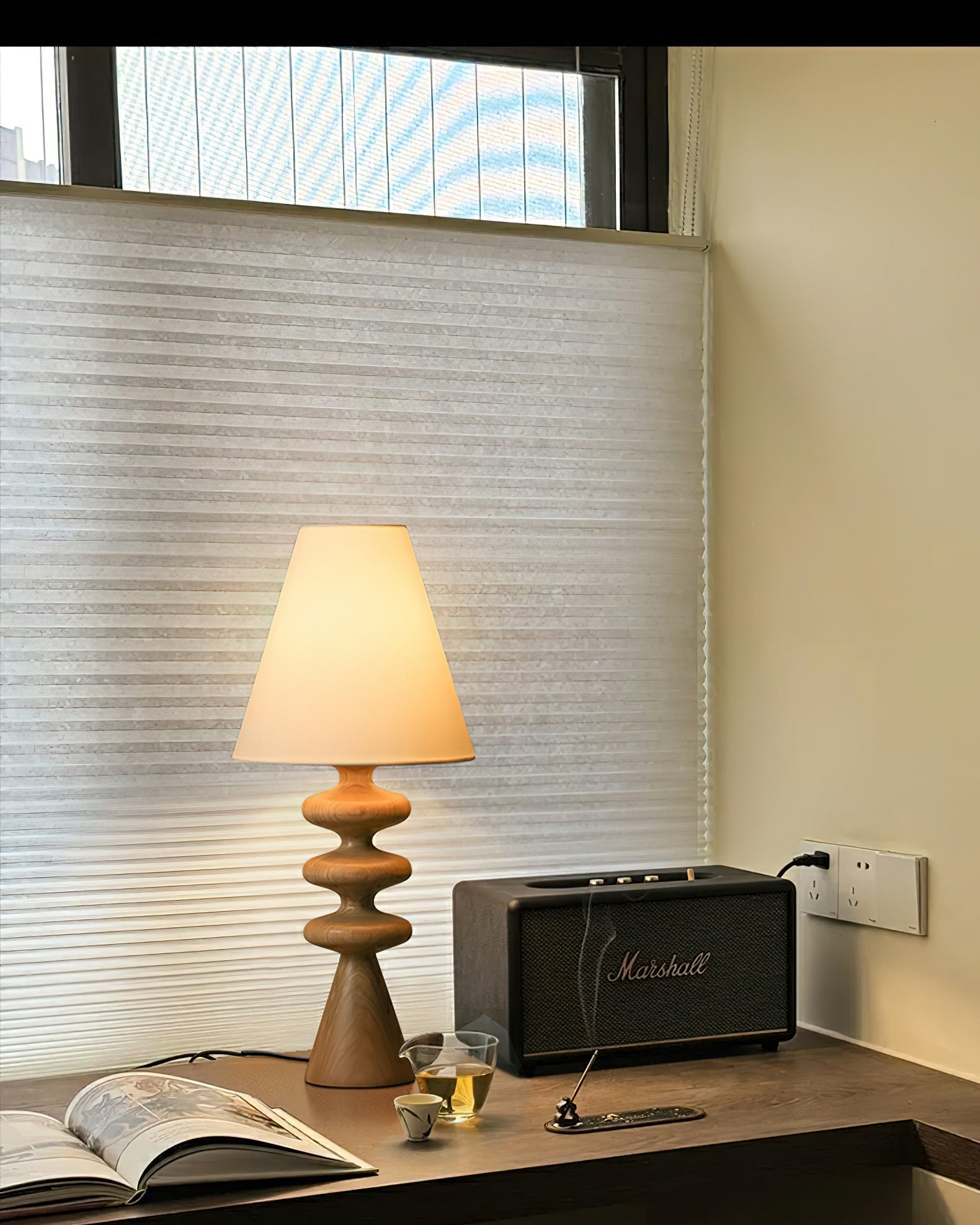Zelms Modern Wood Table Lamp