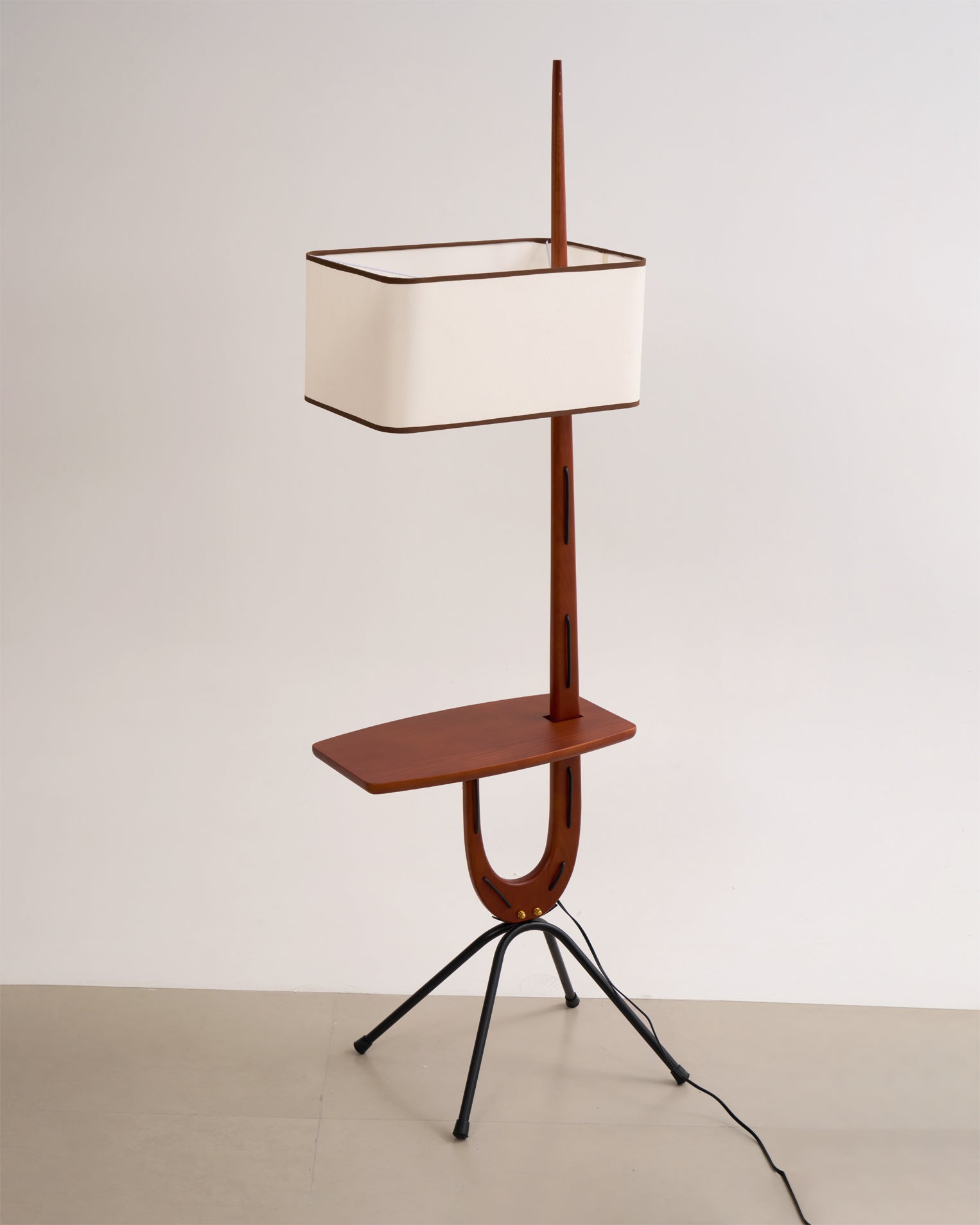 Vemara Mid Century Wood Floor Lamp