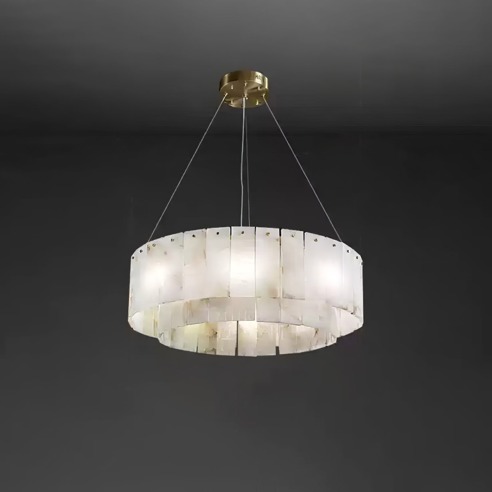 Dovin Alabaster Round Pendant Light