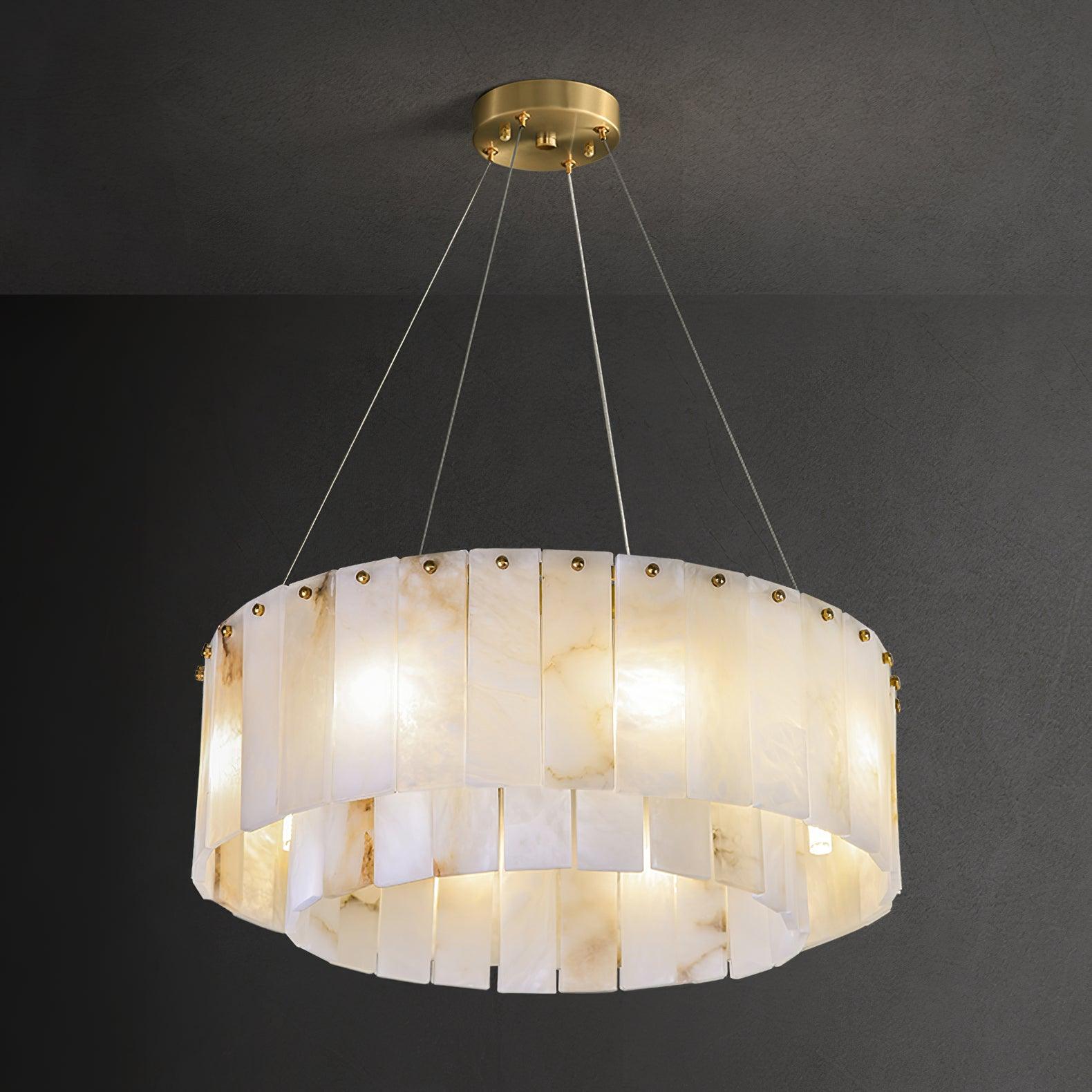 Dovin Alabaster Round Pendant Light