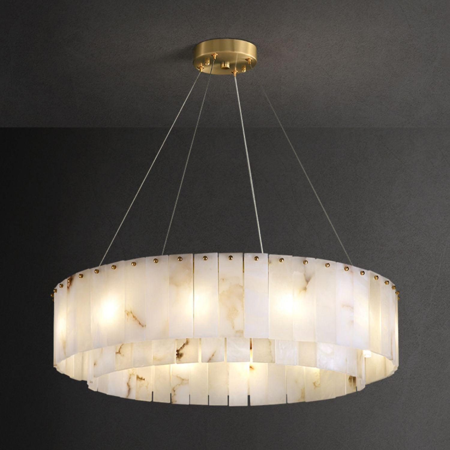 Dovin Alabaster Round Pendant Light