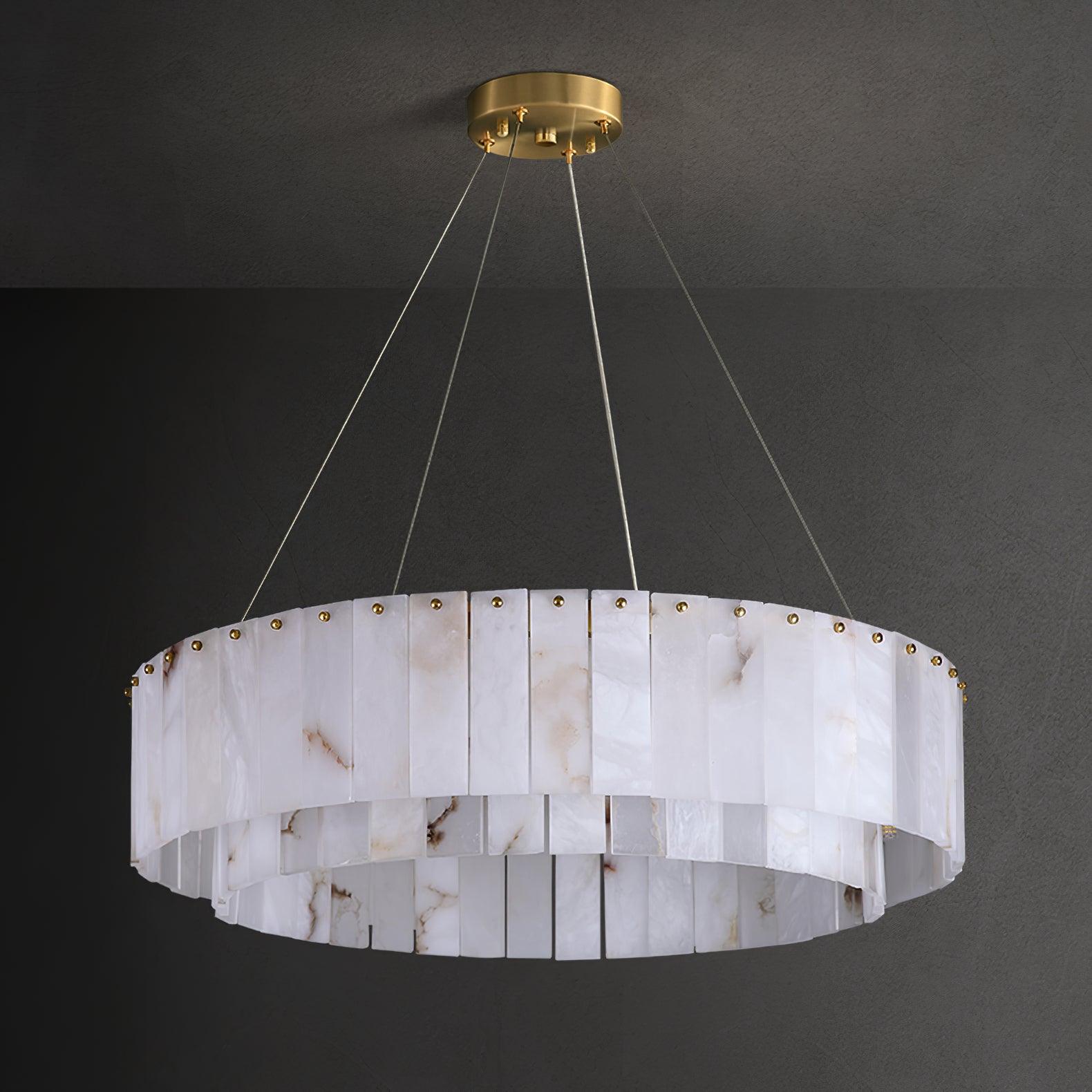 Dovin Alabaster Round Pendant Light