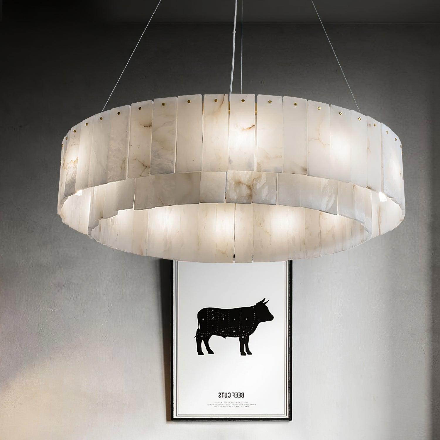 Dovin Alabaster Round Pendant Light