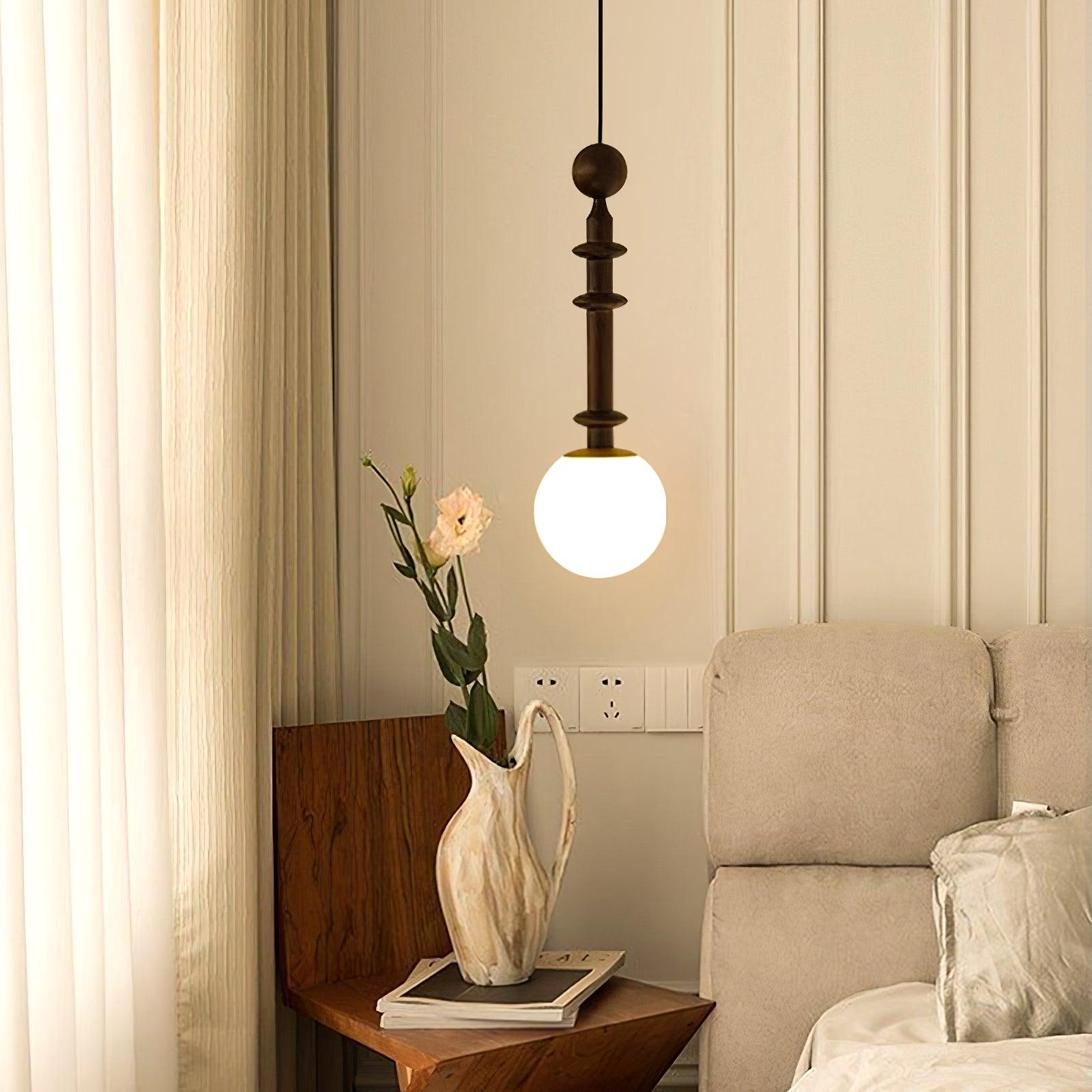 Barvel Wood Industrial Pendant Light
