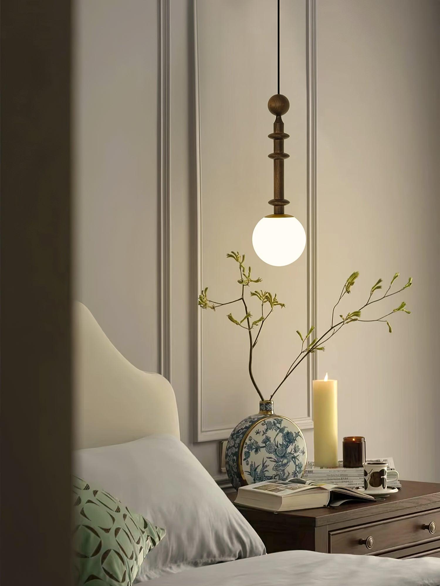 Barvel Wood Industrial Pendant Light