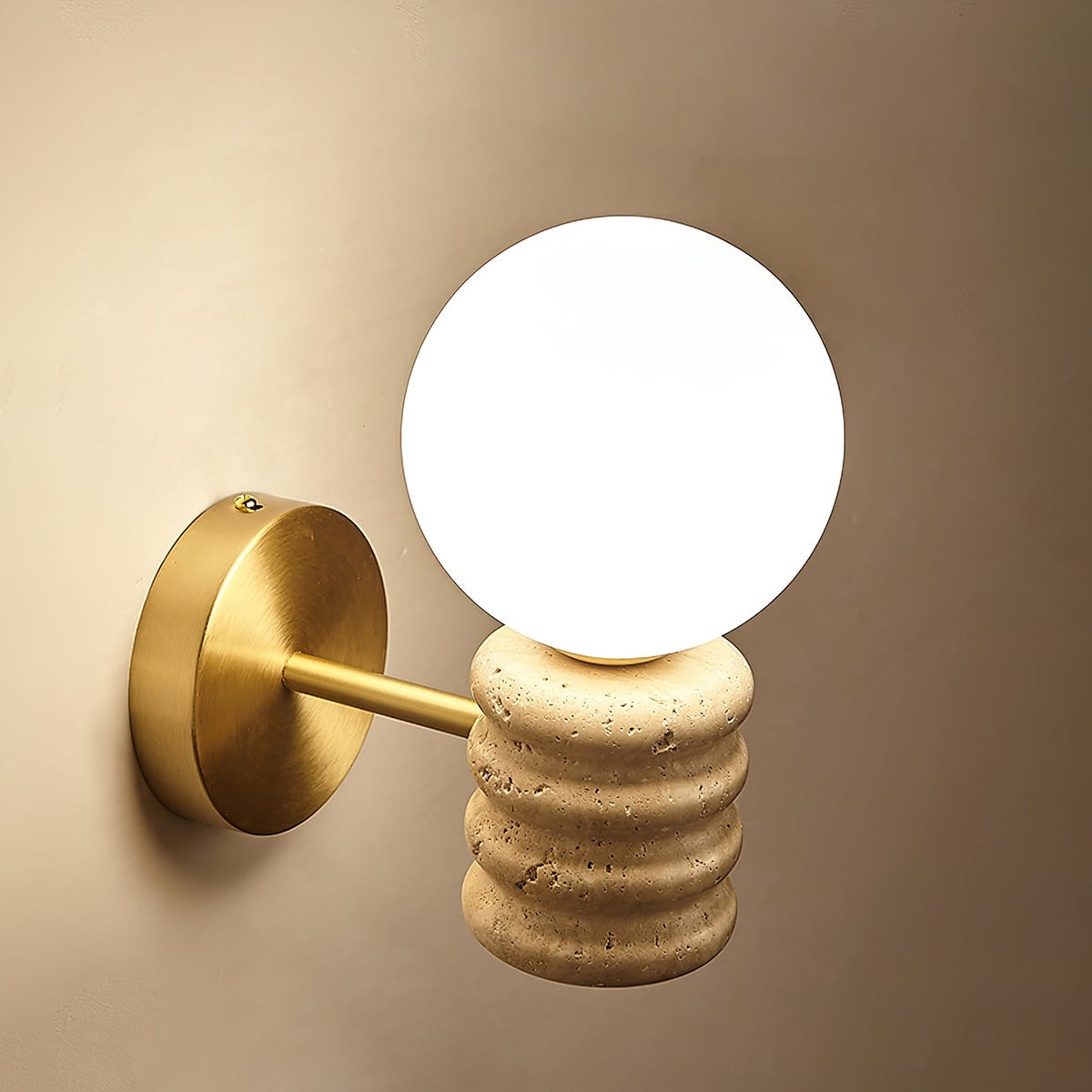 Zevelara Stacked Travertine Wall Light