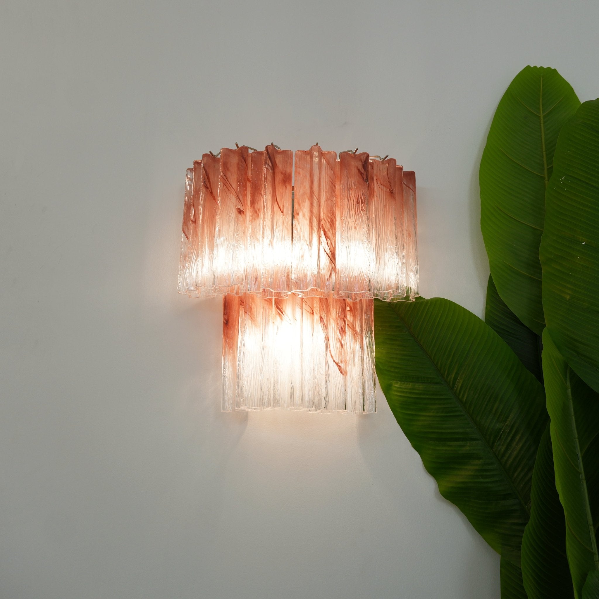 Lioreeria Wall Light Rose Glass Blades Romantic Watercolor