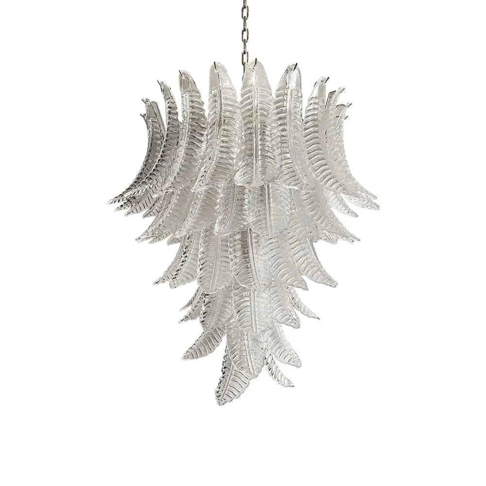Eirineon Chandelier Clear Glass Leaf Cascading Elegant
