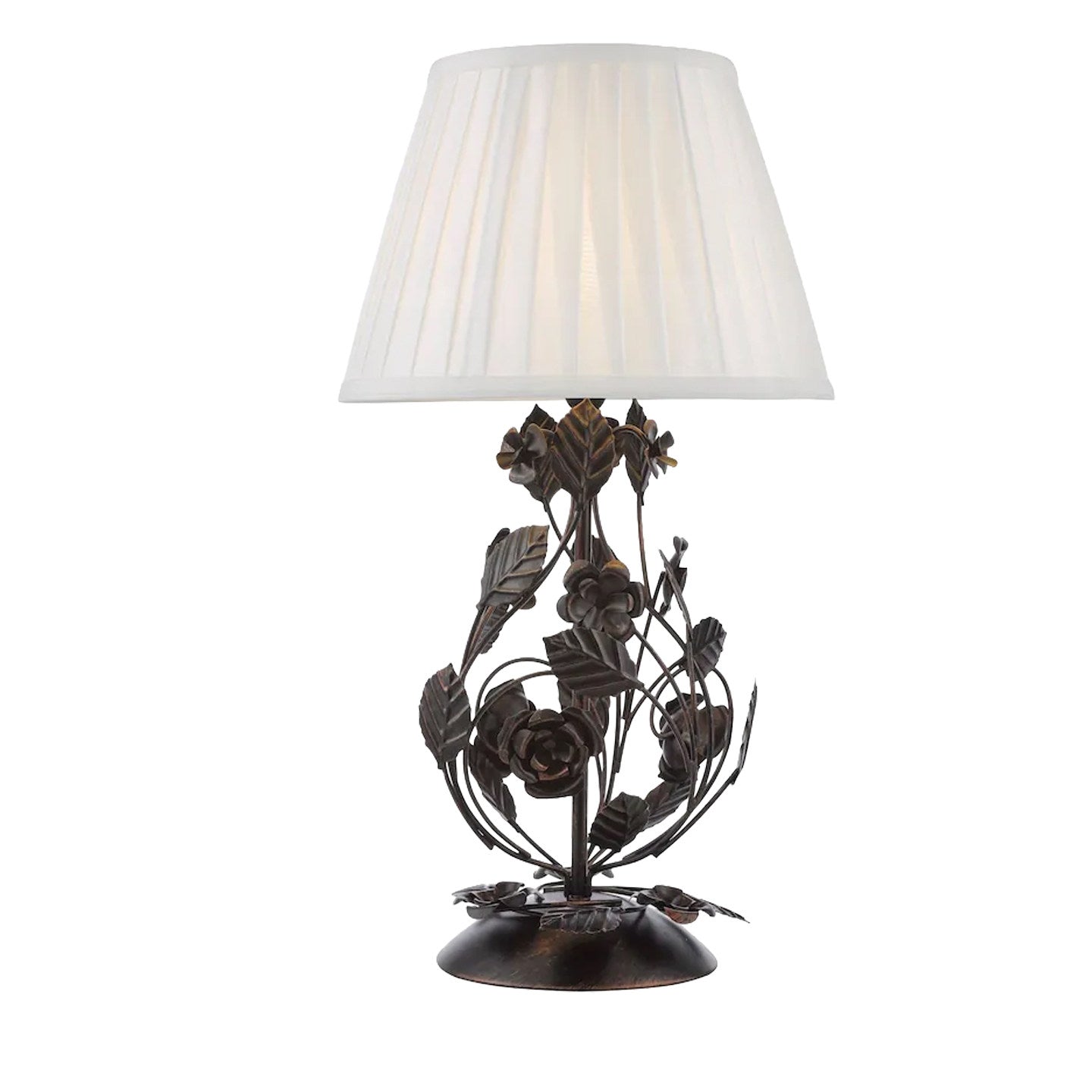 Elarenne Wrought Iron Rose Table Lamp