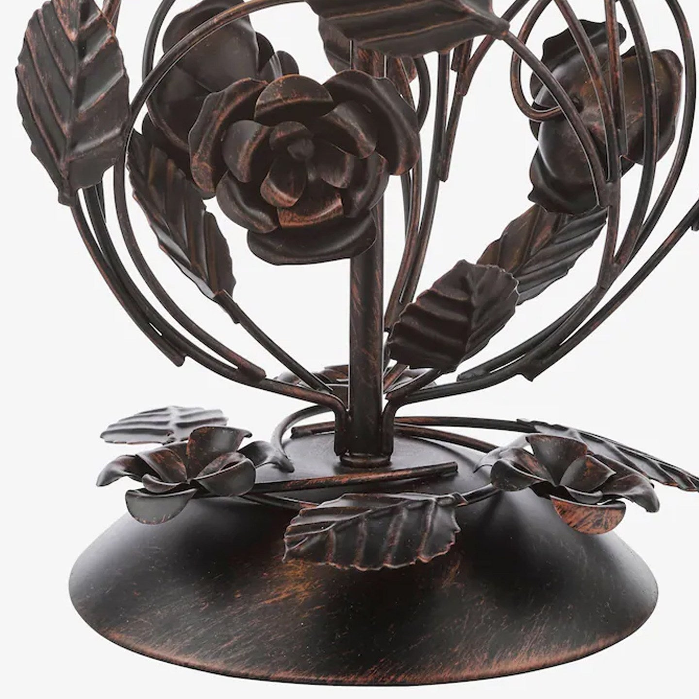 Elarenne Wrought Iron Rose Table Lamp
