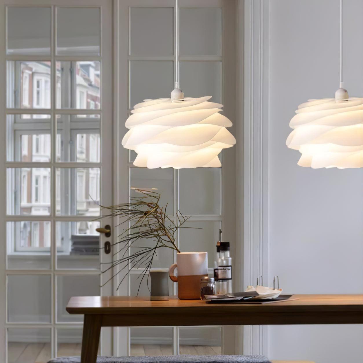 Kirove Pendant Lamp PVC Rose Floral Layered Romantic