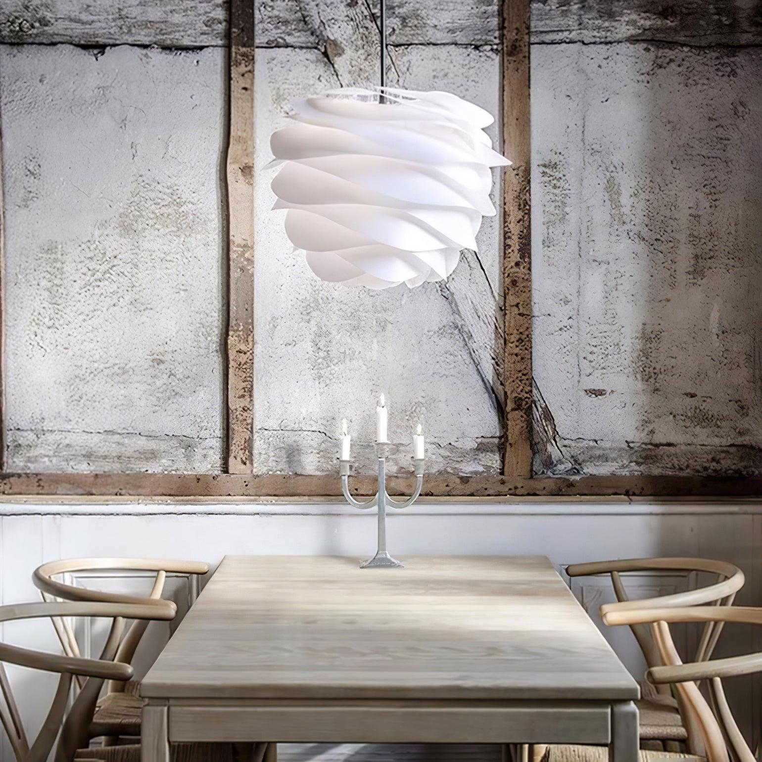 Kirove Pendant Lamp PVC Rose Floral Layered Romantic