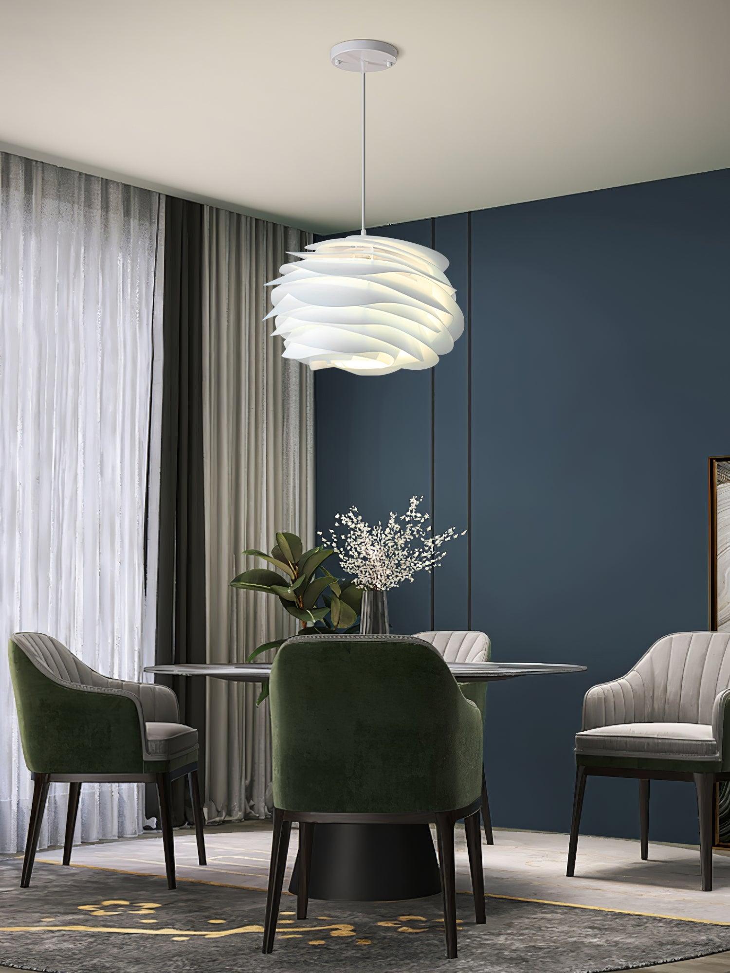 Kirove Pendant Lamp PVC Rose Floral Layered Romantic