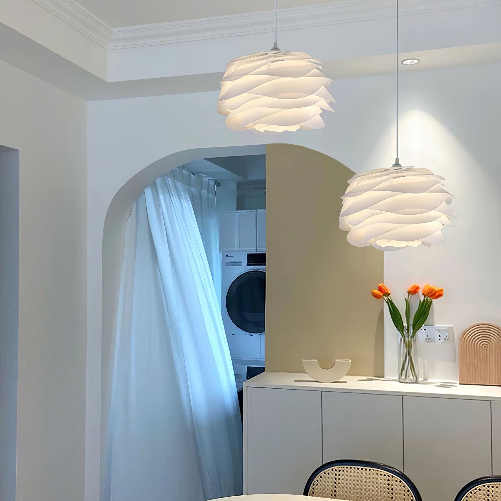 Kirove Pendant Lamp PVC Rose Floral Layered Romantic