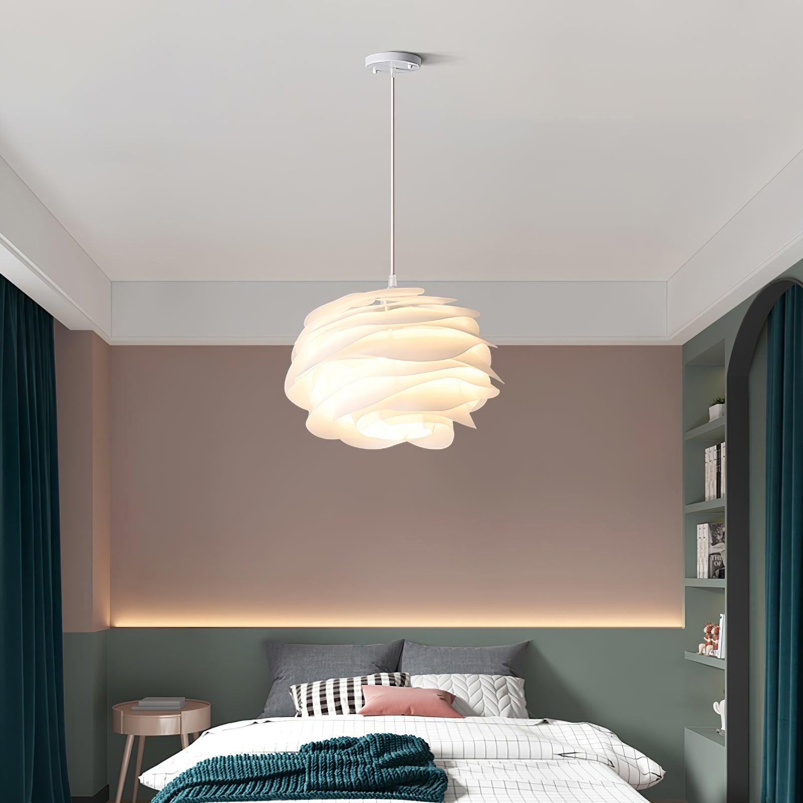 Kirove Pendant Lamp PVC Rose Floral Layered Romantic