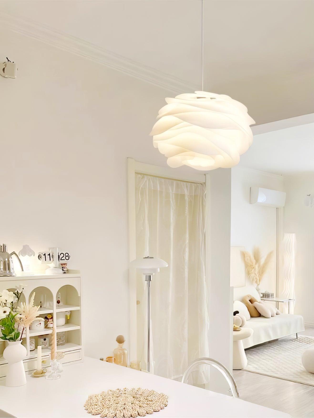 Kirove Pendant Lamp PVC Rose Floral Layered Romantic
