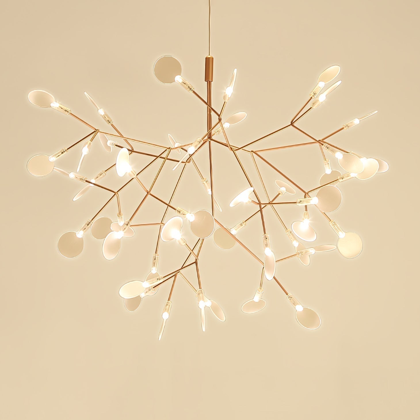 Auroreon Chandelier Rose Gold Firefly LED Branch