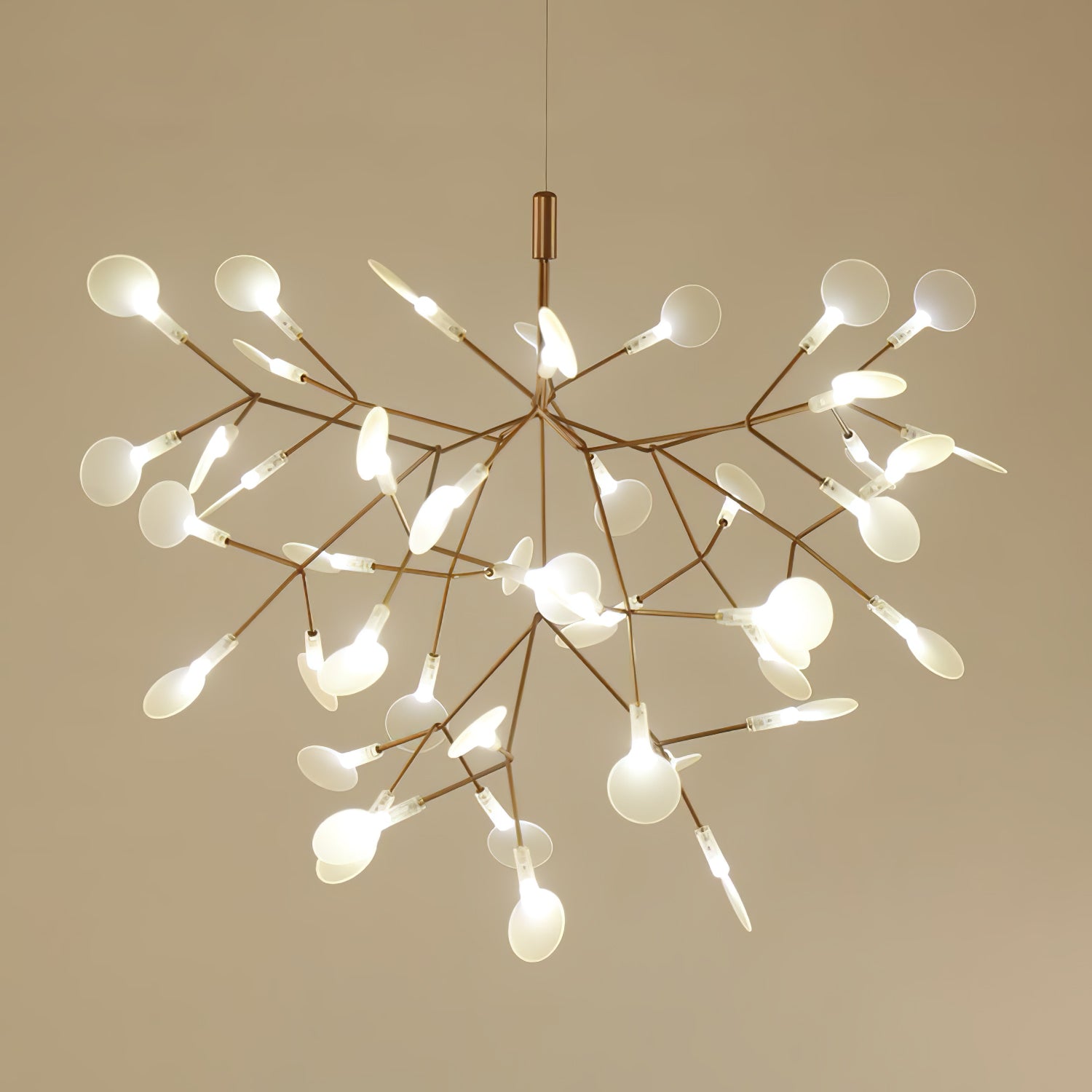 Auroreon Chandelier Rose Gold Firefly LED Branch