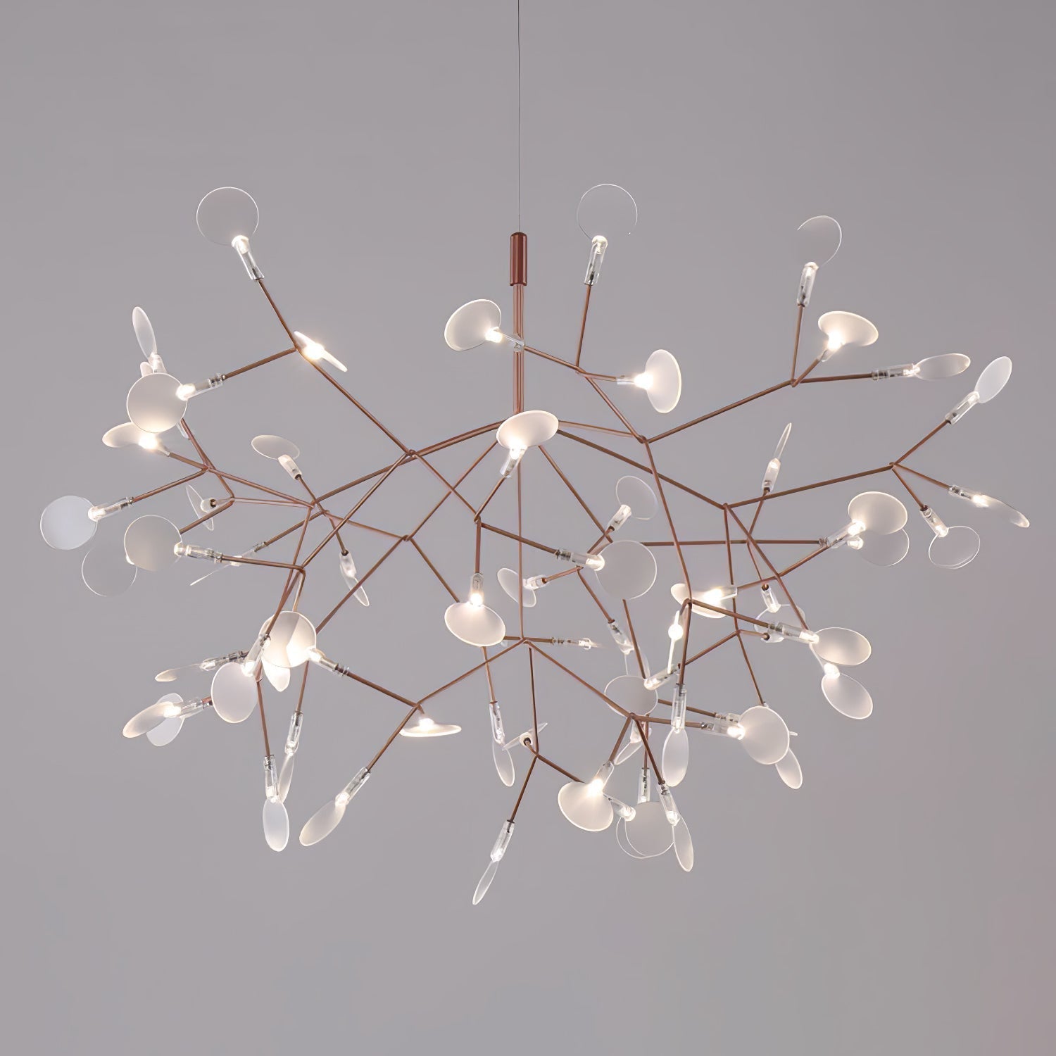 Auroreon Chandelier Rose Gold Firefly LED Branch