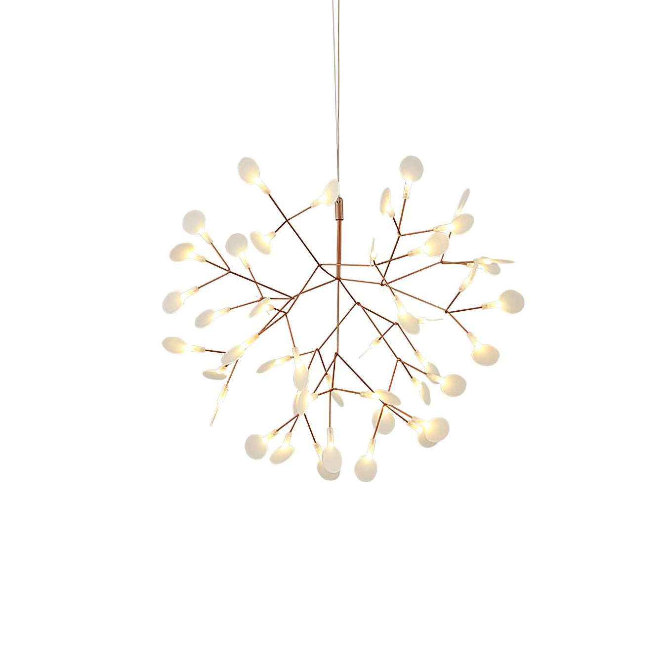 Auroreon Chandelier Rose Gold Firefly LED Branch