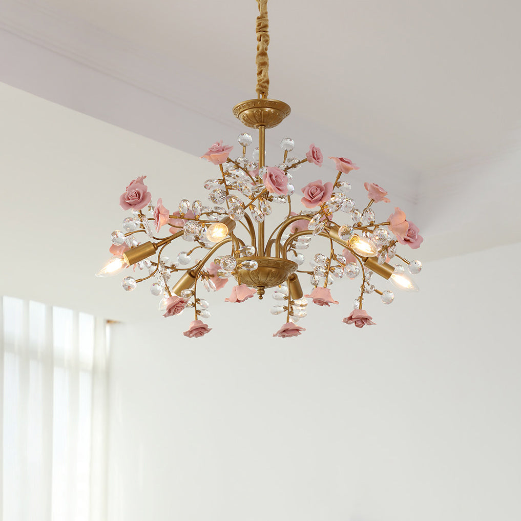 Miraridge Crystal Floral Chandelier