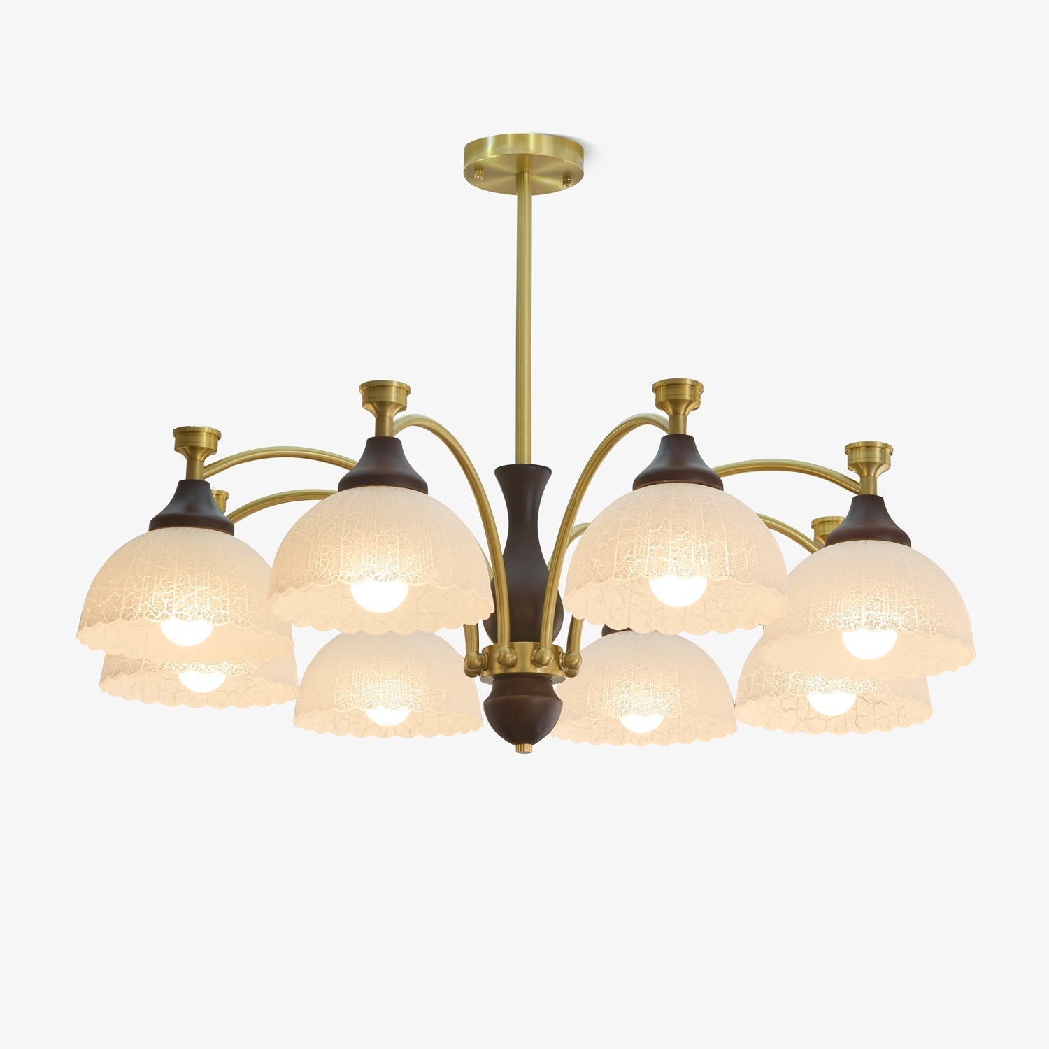 Avvynila Traditional Elegance Vintage Brass Wood Chandelier
