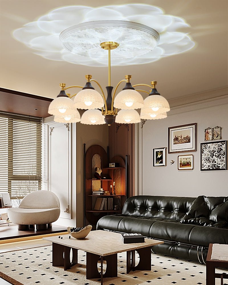 Avvynila Traditional Elegance Vintage Brass Wood Chandelier
