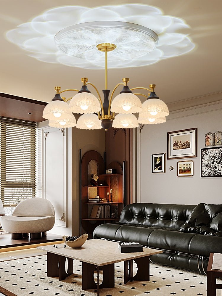 Avvynila Traditional Elegance Vintage Brass Wood Chandelier