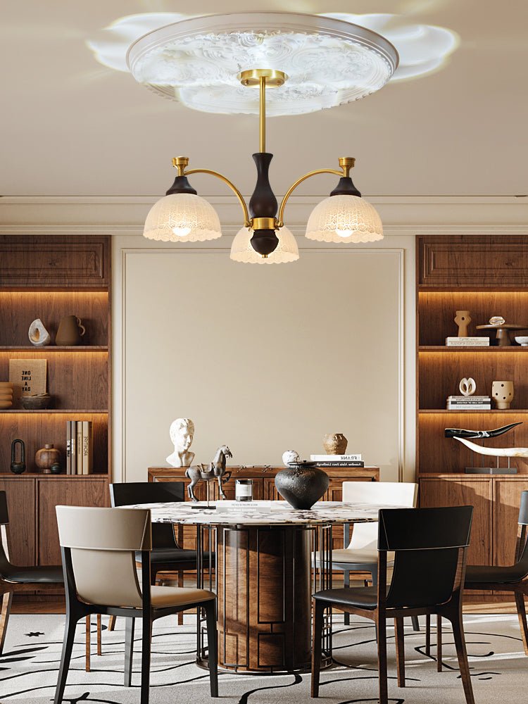 Avvynila Traditional Elegance Vintage Brass Wood Chandelier