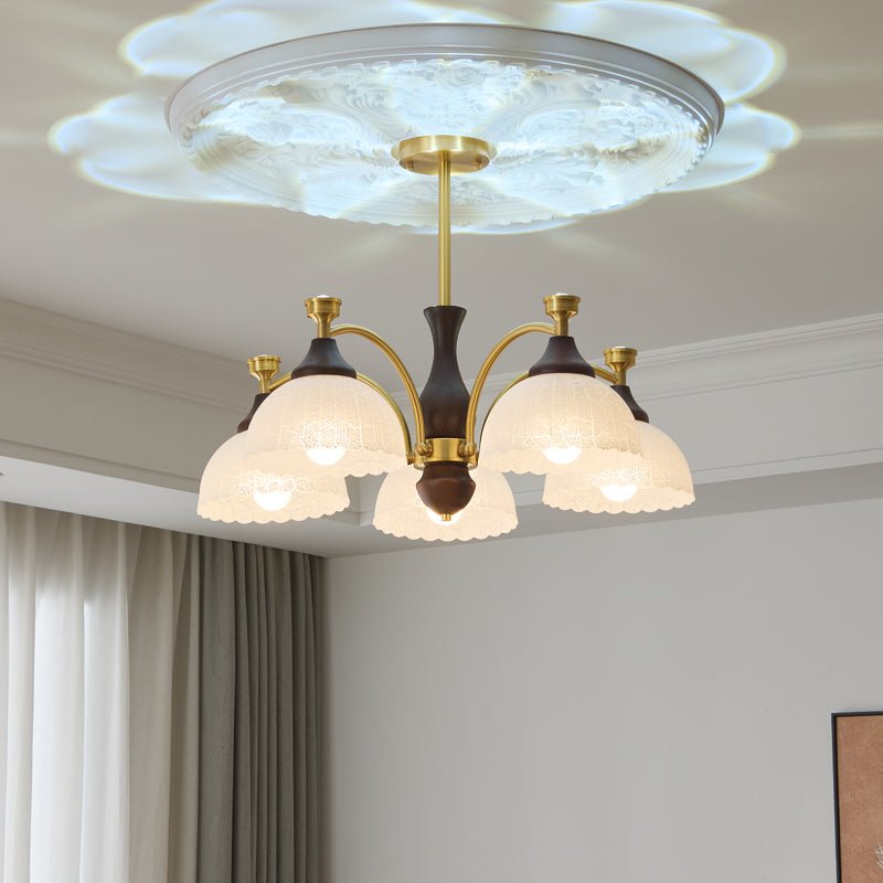 Avvynila Traditional Elegance Vintage Brass Wood Chandelier