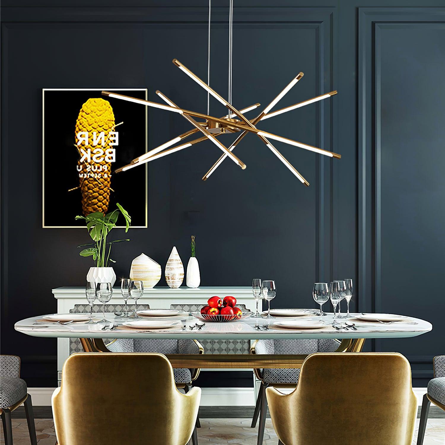 Lustra Chandelier Rotatable LED Modern - Neutral Decor