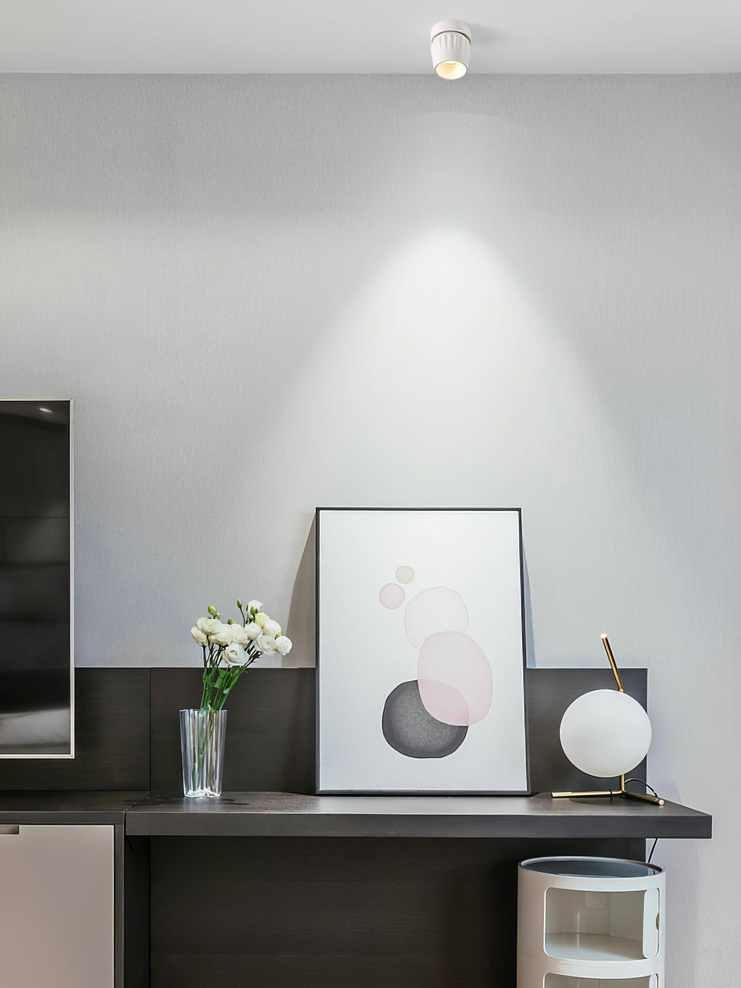 Keveny Spotlight Aluminum Ribbed Rotatable Minimalist