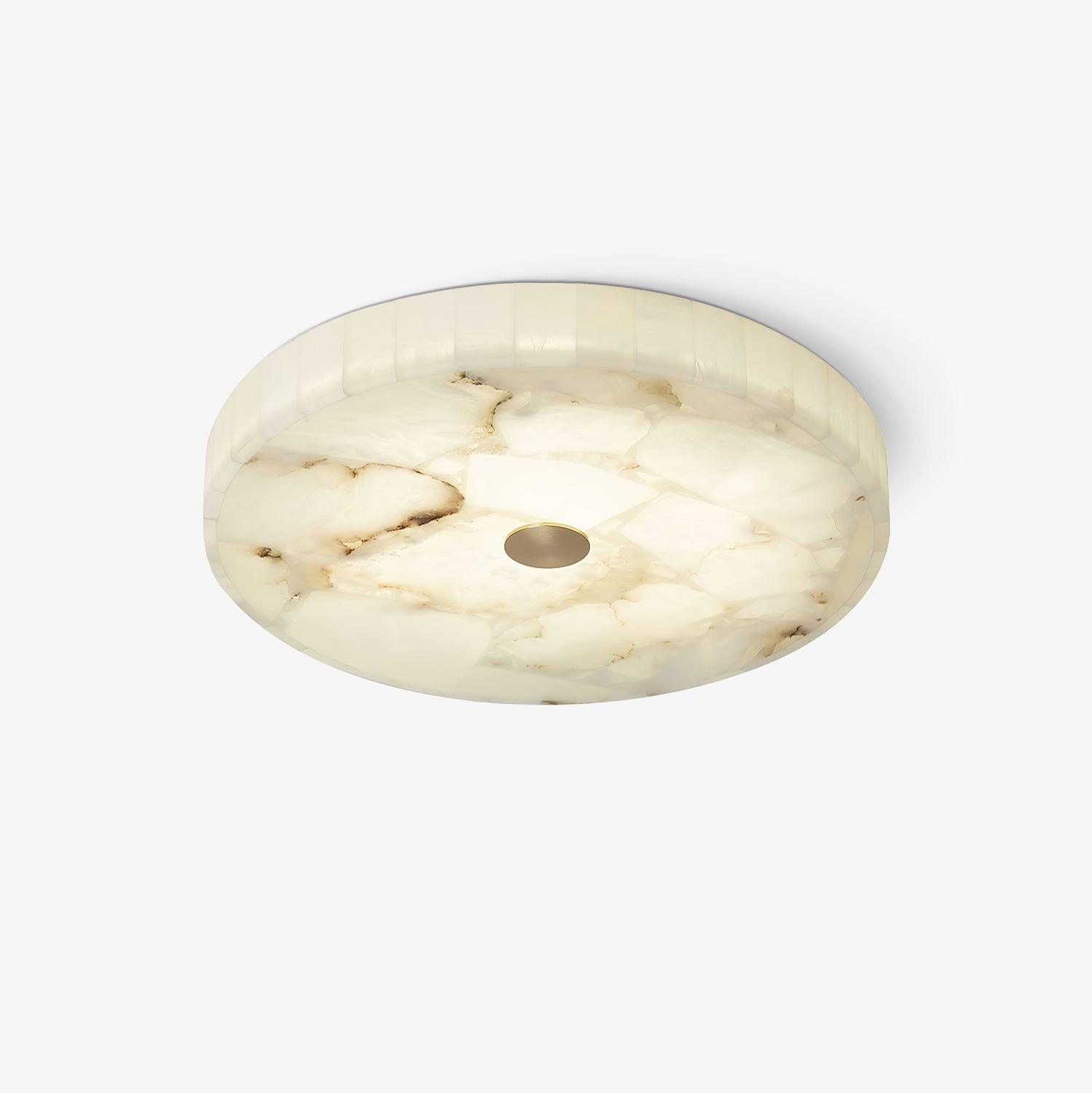 Ciphayra Round Mosaic Alabaster Ceiling Light