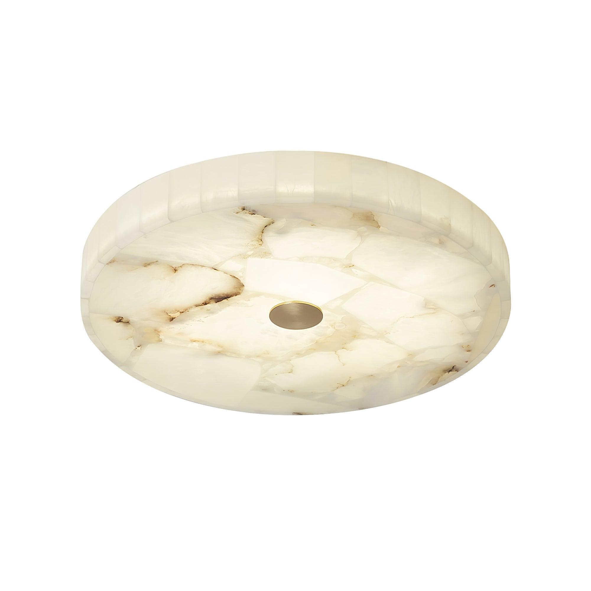 Ciphayra Round Mosaic Alabaster Ceiling Light