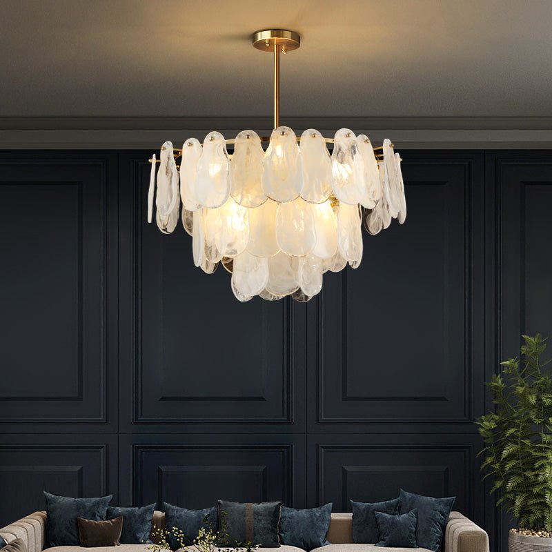 Dren Postmodern Luxury Round Cloud Glass Chandelier