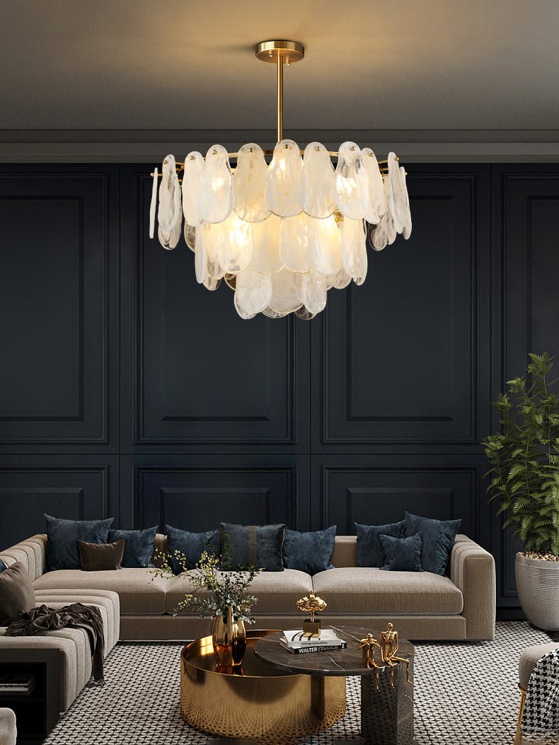 Dren Postmodern Luxury Round Cloud Glass Chandelier