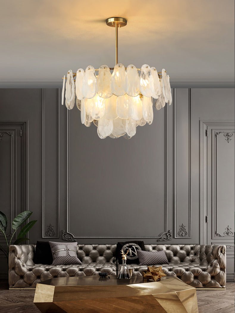 Dren Postmodern Luxury Round Cloud Glass Chandelier